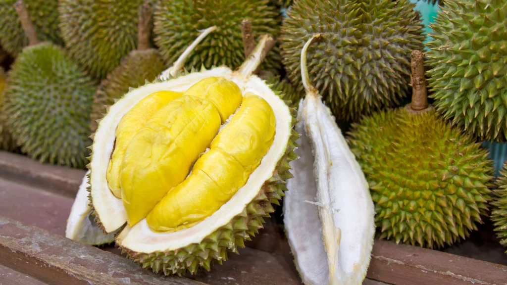 This is the smelly durian fruit.  A lot of people like it. 