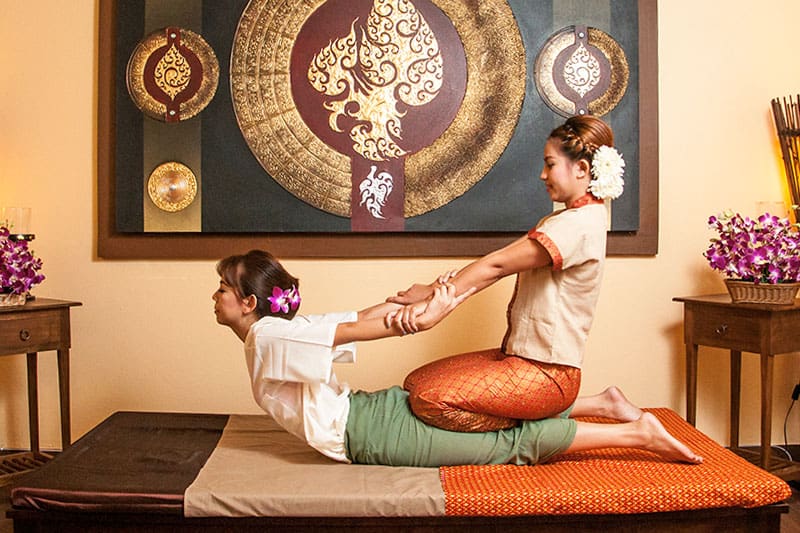 Traditional Thai massage from a beautiful Thai masseuse. 