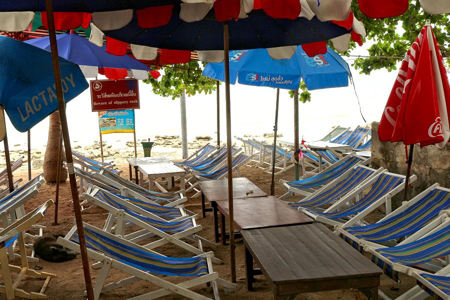 deck chairs on the beach
